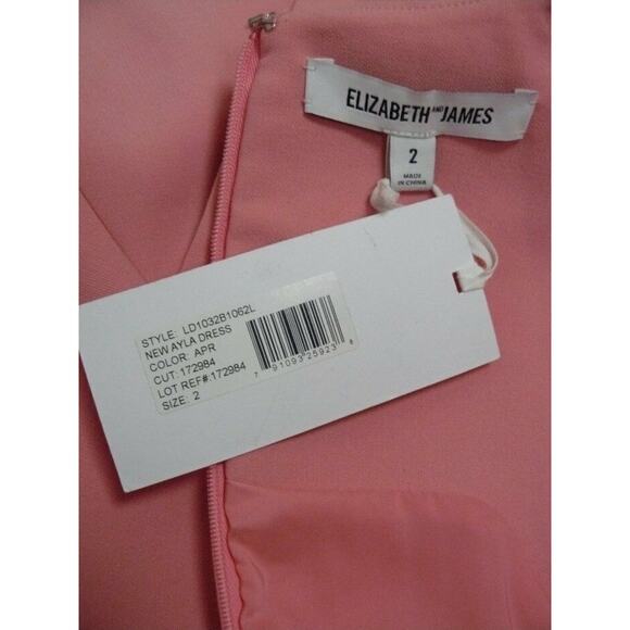 $385 Elizabeth and James Apricot New Ayla Layered Fit & Flare Dress 2 NWT - Picture 6 of 6